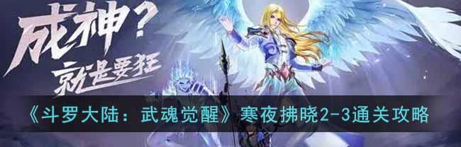 《斗罗大陆武魂觉醒》寒夜拂晓全通关攻略（细节决定成败）